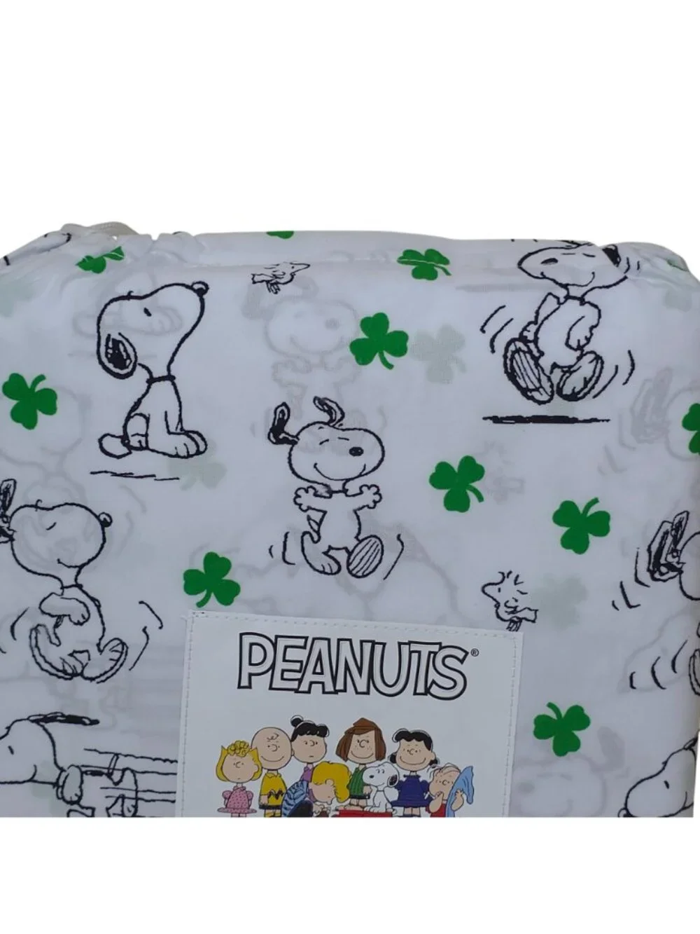 Peanuts Snoopy Queen Sheet Set St Patrick's Day Shamrocks By Berkshire Spring